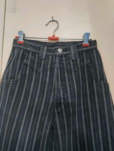 Striped Denim Jeans