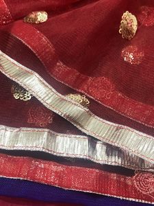 Kids Shaded Net Dupatta with Sequin Work