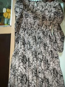 Stylish Abstract Print Dress
