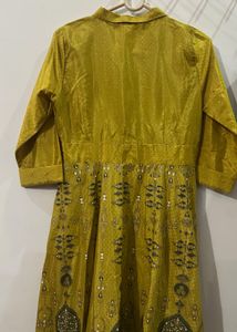 Mustard Yellow Kurta with Embellishments