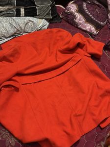 Stylish Red Overcoat