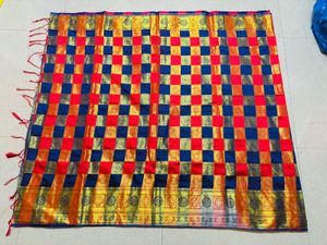Vibrant Checkered Silk Saree