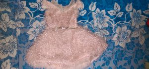 Preety peach baby frock