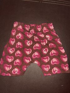 Cute Heart Print Pajama Shorts