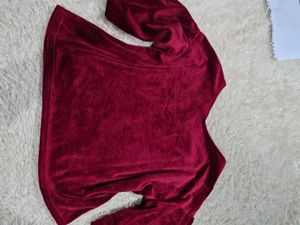 Velvet Embroidered Bell Sleeve Top