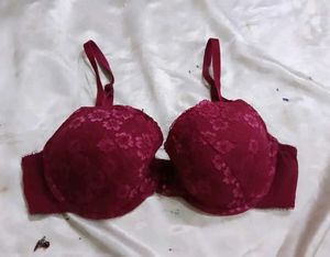 Burgundy Lace Bra