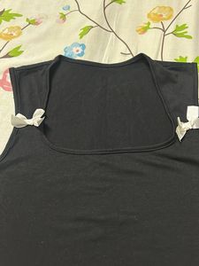 Cute Black Bow Tank Top