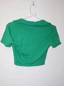 Green Crop top