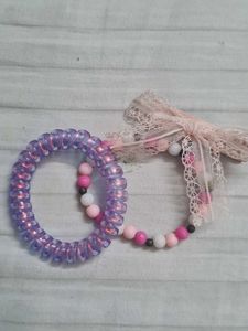 purple and multipink cherry grapes coded bracelets