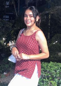 Maroon Printed Kurta Top