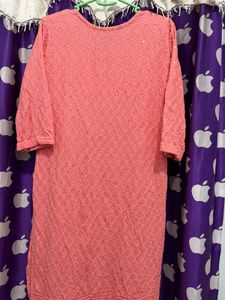 Elegant Peach Chikankari Kurta