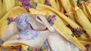 Vibrant Yellow Tiered Ethnic Dress