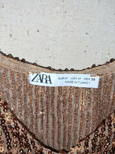 ZARA Sparkly Sequin Cami Top Partywear