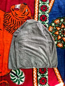Gray Fleece Zip-Up Jacket