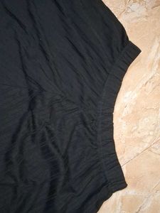Black Ribbed Maxi Skirt