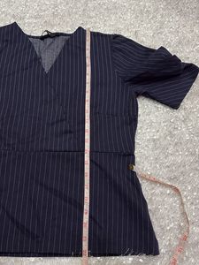 Chic Striped Wrap Top