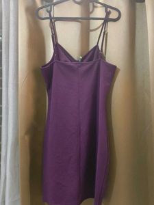 Purple Ruched Spaghetti Strap Dress