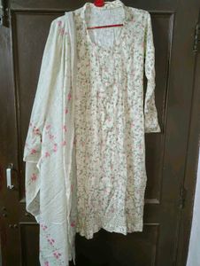 Floral Print Kurta Set with Dupatta