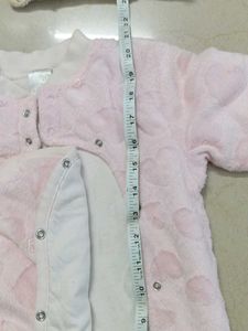 Winter Warm Full Baby Pink Romper