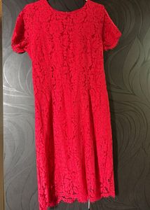 Elegant Red Lace Dress