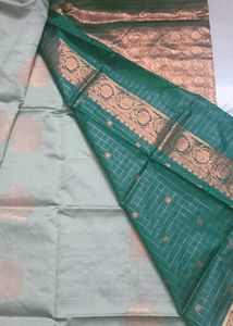 Elegant Ethnic Benarasi Silk Saree Green 💚