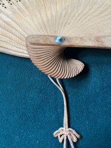 Vintage Hand-Carved Wooden Fan