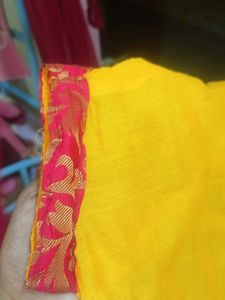 Red N Yellow Combination Dress For Girls