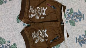 Brown cotton Shorts