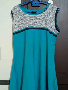 Turquoise Printed Kurta