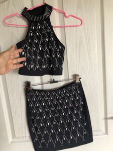 Studded Black Two-Piece Set