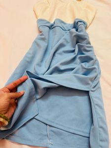 Elegant Two-Tone Mini Dress