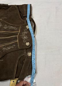 Men's Brown Lederhosen with Suspenders