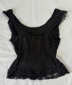 Boho Beaded Lace Trim Top