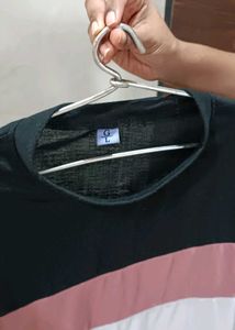 Color Block Full Sleeve Sweatshirt | Black, Pink &amp;