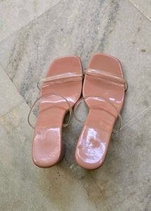 Stylish Pink Jelly Flat Sandals