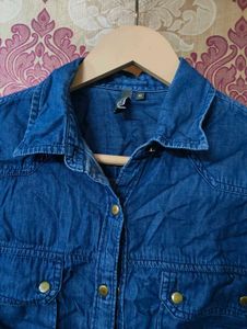 Blue Denim Button-Up Shirt