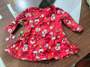 Xmas Dress For 0-2 Years