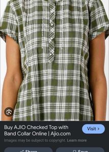 Green Plaid Tunic Shirt