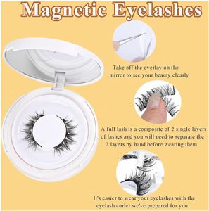 magnetic false 2 Lashes Kit with 1 Applicator