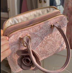 Chic Pink Floral Handbag