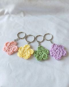 Handmade Crochet Star Keychains