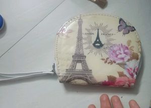 Paris Eiffel Tower &amp; floral wallet