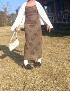 Brown Bodyhugging Dress