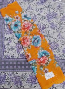 New flowers Saree with blouse (Never Used)