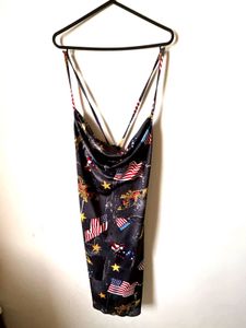 American Flag Print Slip Dress 👗