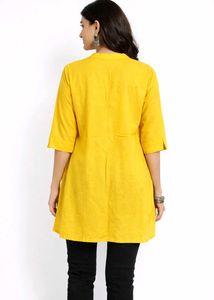 new Yellow Cotton Kurta
