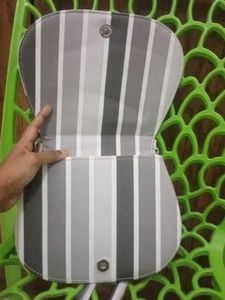 Stylish Striped sling bag with Rhinestone Heart