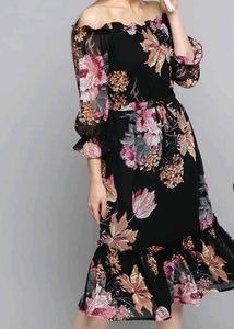 Floral Off-Shoulder Dress
