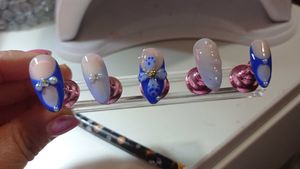 Blue Orchid Press On Nails