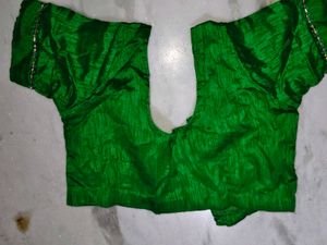Vibrant Green Silk Blouse